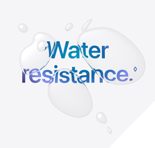 Water resistance. Refer to legal disclaimers.