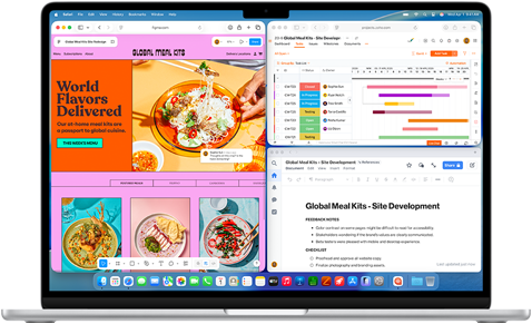 MacBook Air with multiple apps open