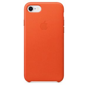 iPhone 8 / 7 Leather Case - Bright Orange