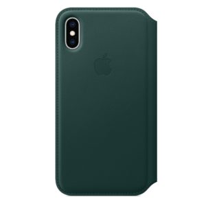 iPhone XS Leather Folio - Forest Green