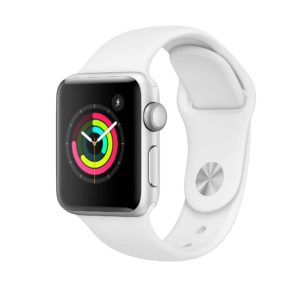 Apple Watch Series 3 Silver Aluminium Case with White Sport Band