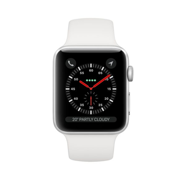 apple watch series 3 silver with white band