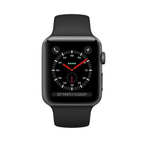 Apple Watch Series 3 Space Grey Aluminium Case with Black Sport Band