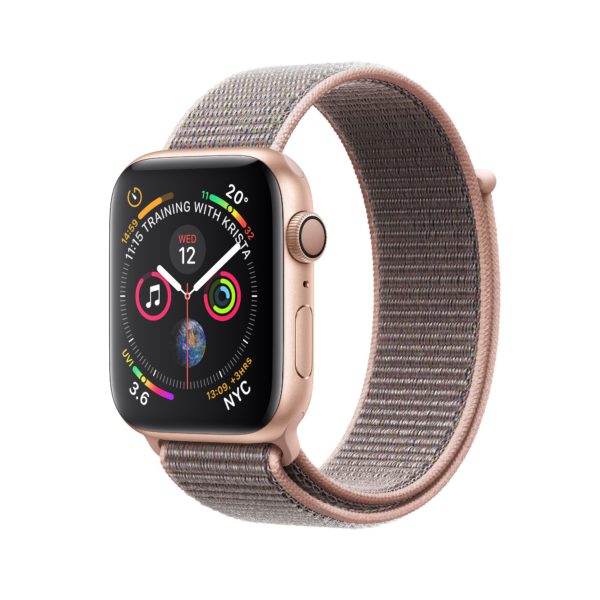 Apple Watch Series 4 Gold Aluminium Case with Pink Sand Sport Loop