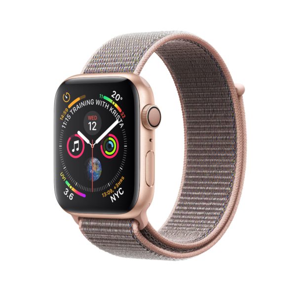 Apple watch series 4 gold aluminium case with pink sand sport loop on sale