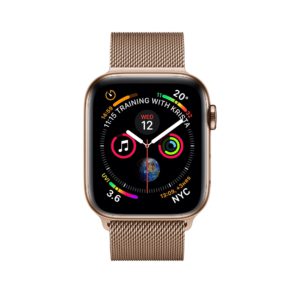 Apple Watch Series 4 Gold Stainless Steel Case with Gold Milanese Loop