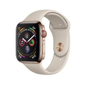 Apple Watch Series 4 Gold Stainless Steel Case with Stone Sport Band