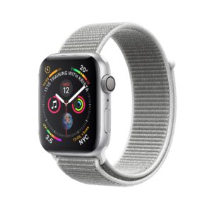 Apple Watch Series 4 Silver Aluminium Case with Seashell Sport Loop