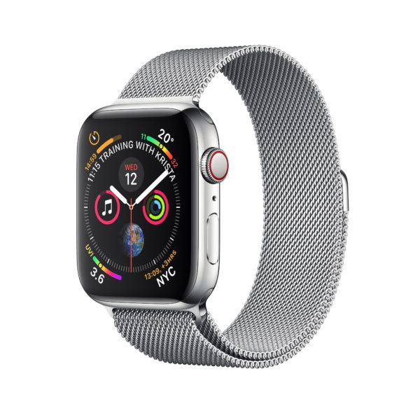 Apple Watch Series 4 Stainless Steel Case with Milanese Loop