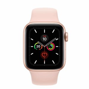 Apple Watch Series 5 Gold Aluminium Case with Pink Sand Sport Band