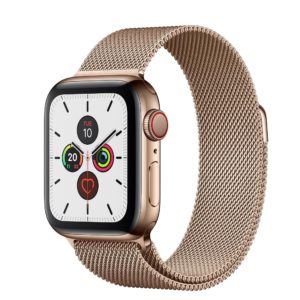 Apple Watch Series 5 Gold Stainless Steel Case with Gold Milanese Loop