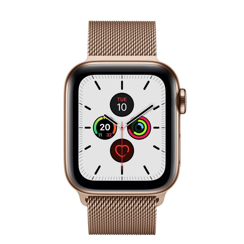 apple watch series 5 stainless steel gold milanese loop