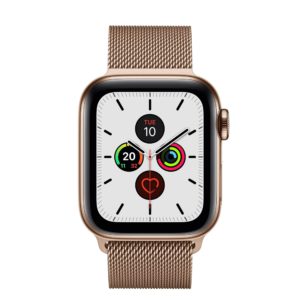 Apple Watch Series 5 Gold Stainless Steel Case with Gold Milanese Loop