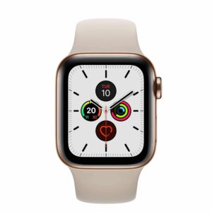 Apple Watch Series 5 Gold Stainless Steel Case with Stone Sport Band