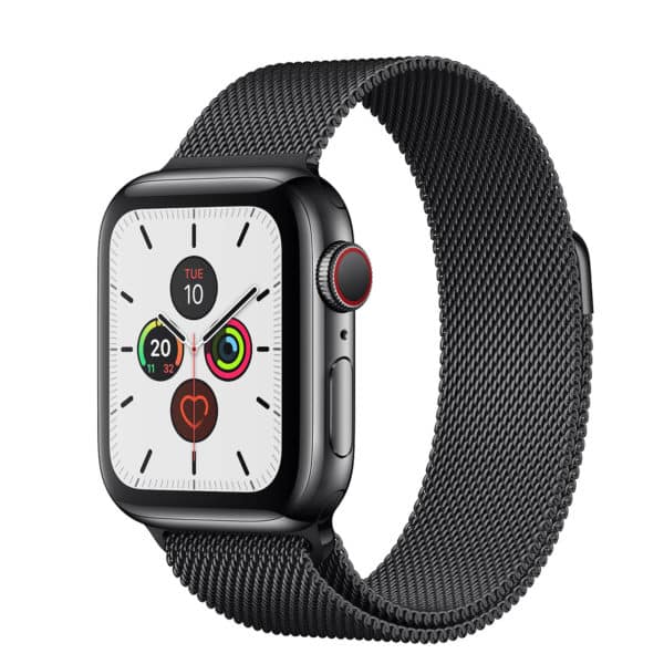 Apple Watch Series 5 Space Black Stainless Steel Case with Space Black Milanese Loop