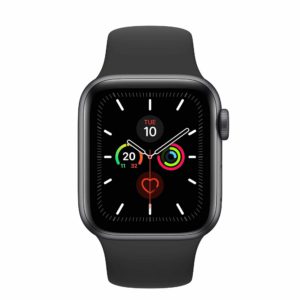 Apple Watch Series 5 Space Grey Aluminium Case with Black Sport Band