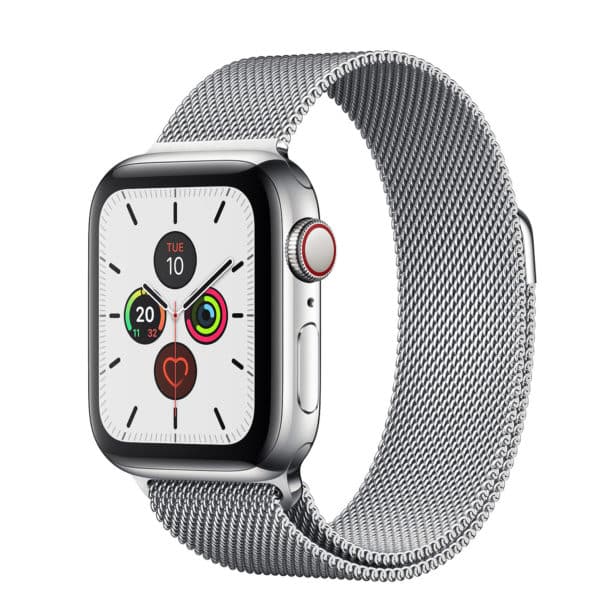 Apple Watch Series 5 Stainless Steel Case with Stainless Steel Milanese Loop