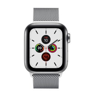 Apple Watch Series 5 Stainless Steel Case with Stainless Steel Milanese Loop