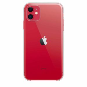 iPhone 11 clear case - red