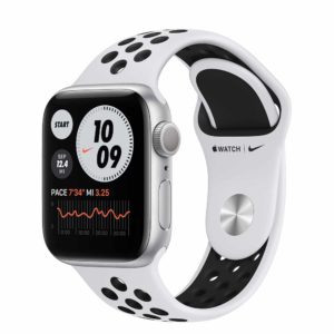 Apple Watch Nike Series 6 Silver Aluminium Case with Pure Platinum/Black Nike Sport Band
