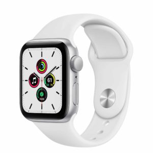 Apple Watch SE Silver Aluminium Case with White Sport Band