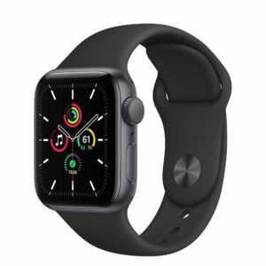 Apple Watch SE Space Gray Aluminium Case with Black Sport Band