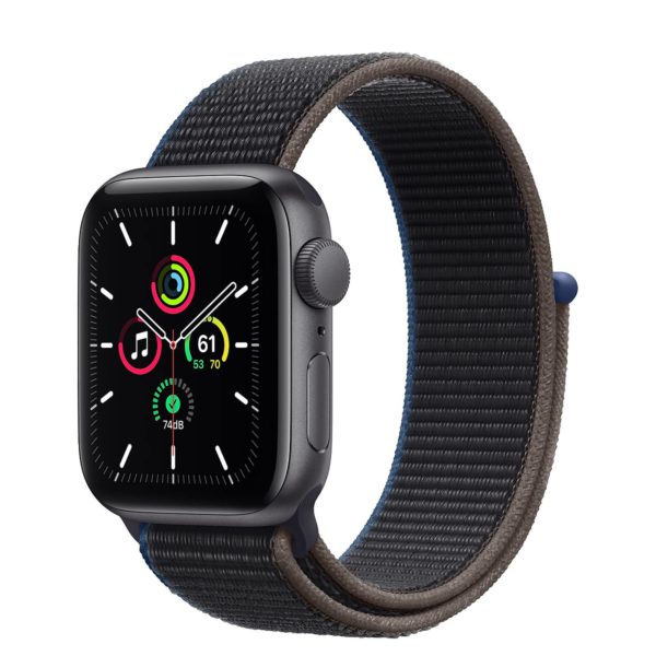 Apple Watch SE Space Gray Aluminium Case with Charcoal Sport Loop