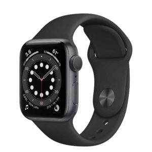 Apple Watch Series 6 Space Gray Aluminium Case with Black Sport Band
