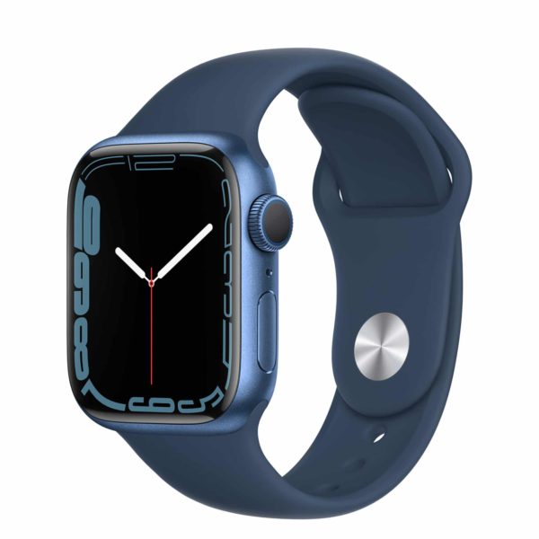 Apple Watch Series 7 Blue Aluminium Case with Abyss Blue Sport Band