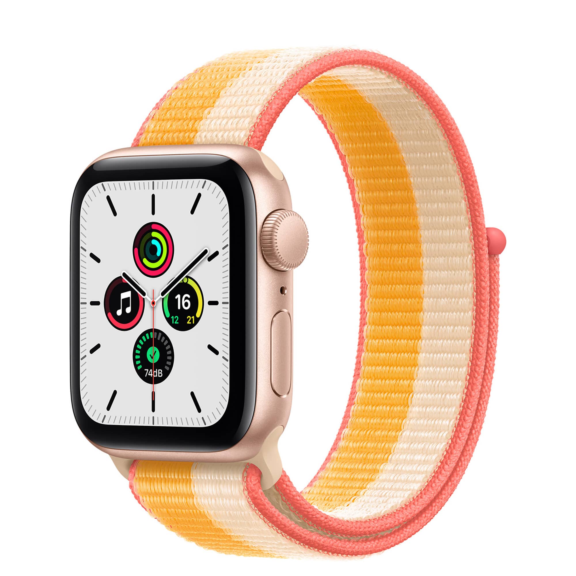 Apple Watch SE Gold Aluminium Case with Maize White Sport Loop
