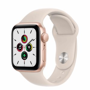 Apple Watch SE Gold Aluminium Case with Starlight Sport Band