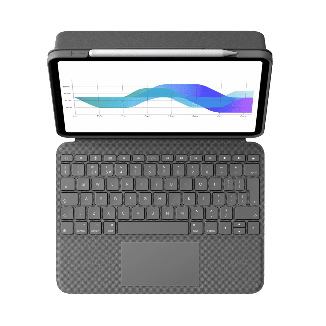 Logitech case with keyboard on iPad