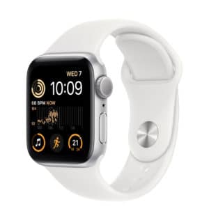 Apple Watch SE Silver Aluminium Case with White Sport Band