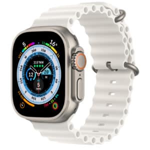 Apple Watch Ultra GPS + Cellular Titanium Case with White Ocean Band
