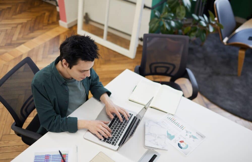 Man working on Mac