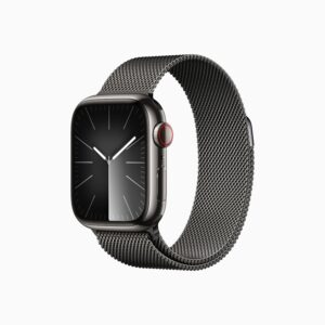 Apple Watch Series 9 GPS + Cellular Graphite Stainless Steel Case with Graphite Milanese Loop