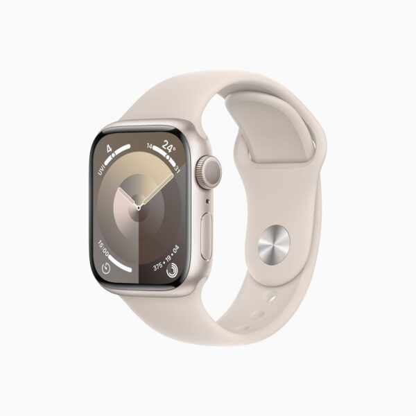 Apple Watch Series 9 Starlight Aluminium Case with Starlight Sport Band