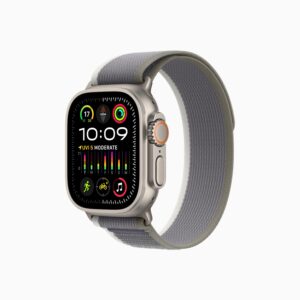 Apple Watch Ultra 2 GPS + Cellular Titanium Case with Green/Grey Trail Loop