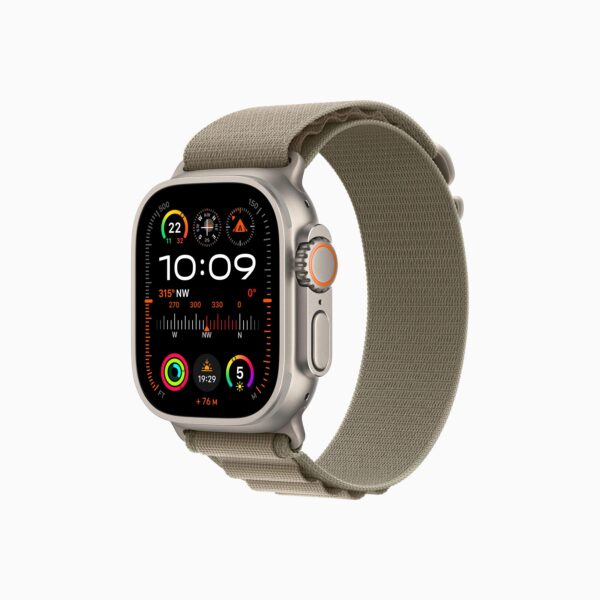 Apple Watch Ultra 2 GPS + Cellular Titanium Case with Olive Alpine Loop