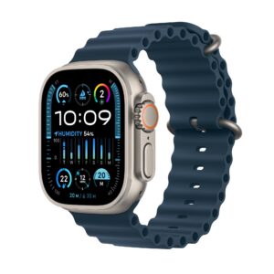 Apple Watch Ultra 2 GPS + Cellular Titanium Case with Blue Ocean Band