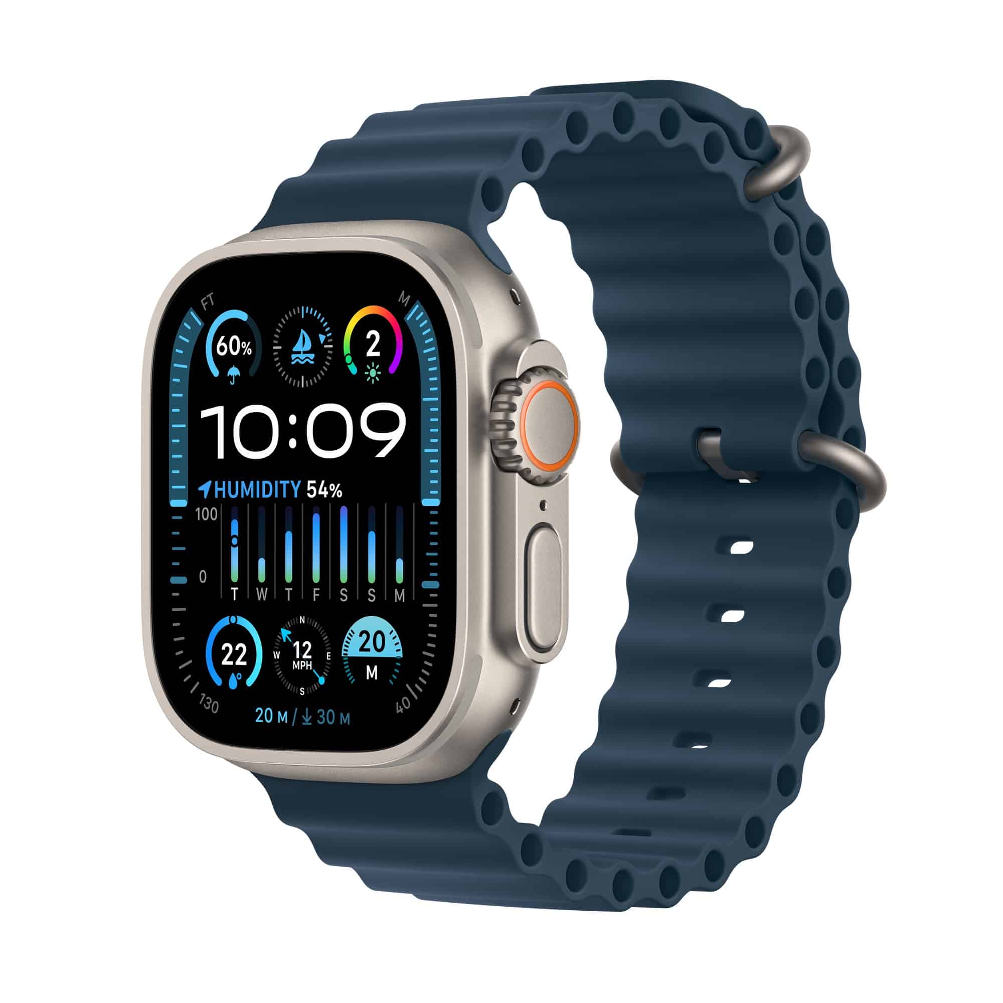 Buy Apple Watch Ultra 2 GPS Cellular Titanium Case with Blue Ocean Band Sync
