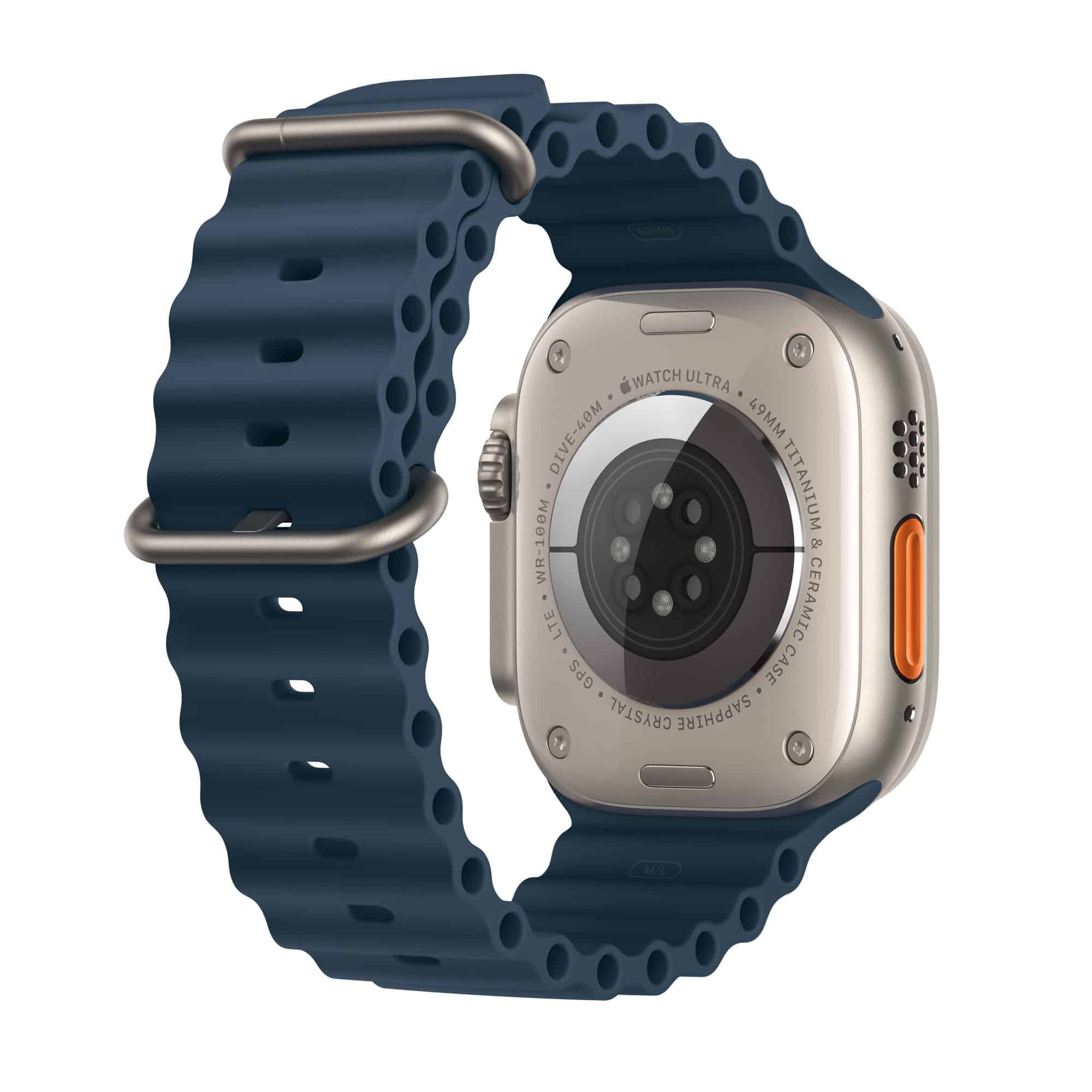 Apple Watch Ultra 2 GPS + Cellular Titanium Case with Blue Ocean Band - Image 3