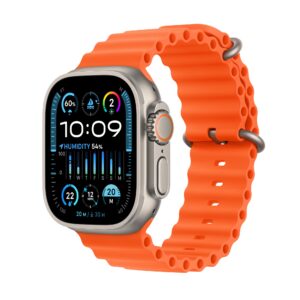 Apple Watch Ultra 2 GPS + Cellular Titanium Case with Orange Ocean Band