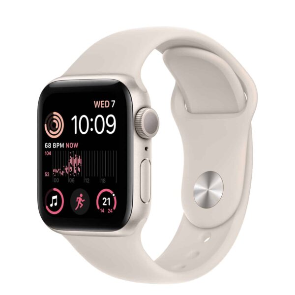 Apple Watch SE Starlight Aluminium Case with Starlight Sport Band