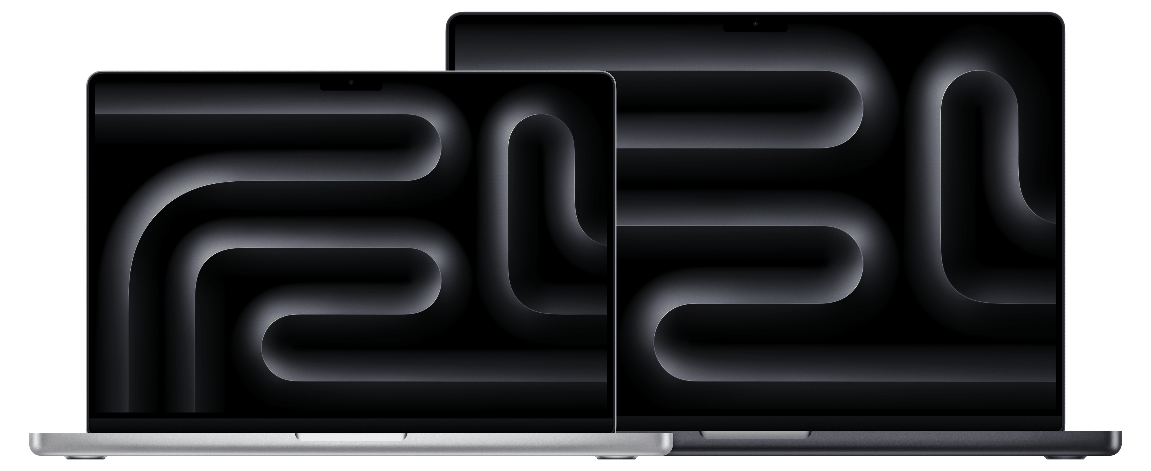 MacBook Pro family (14-in M3 Pro Silver & 16-in M3 Pro Space Black)