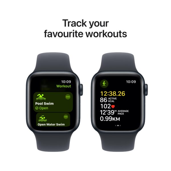 Apple Watch SE Midnight Aluminium Case with Midnight Sport Band