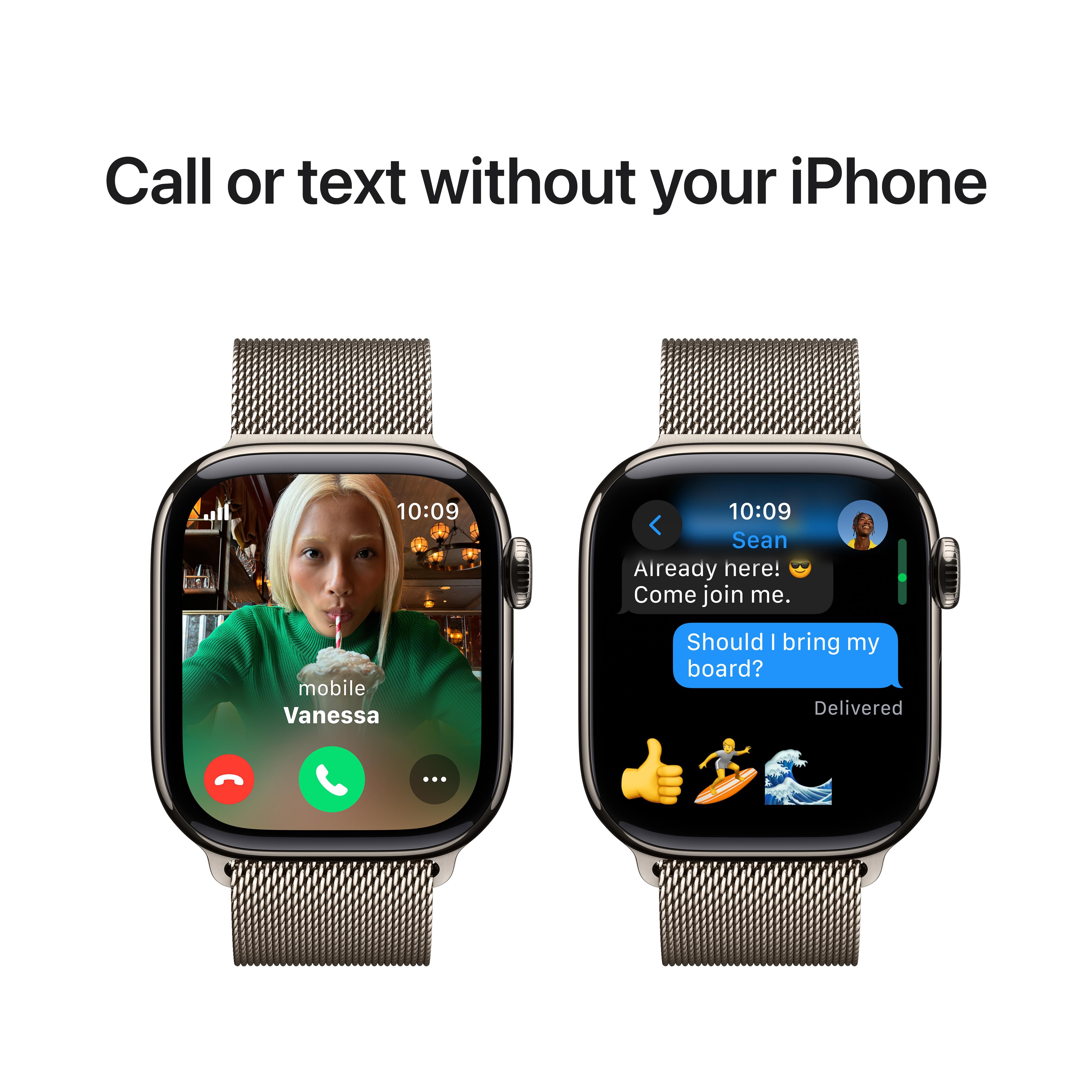Buy Apple Watch Series 10 Natural Titanium Case with Natural Milanese Loop Sync