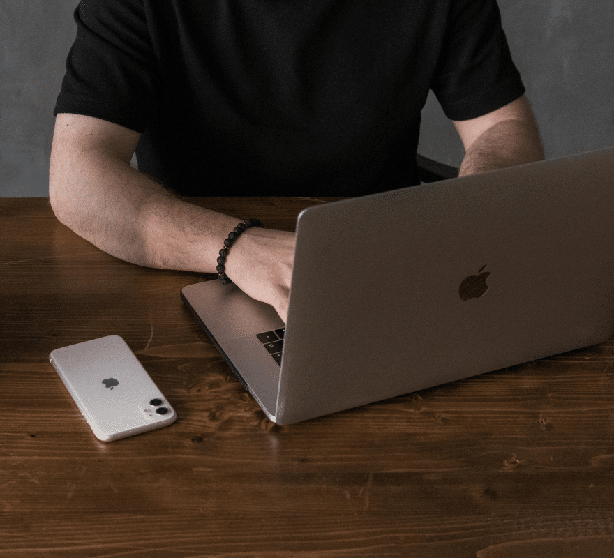 Man working on Mac