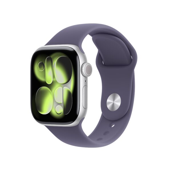 Apple Watch Series 11 GPS 42mm Silver Aluminium Case with Purple Fog Sport Band