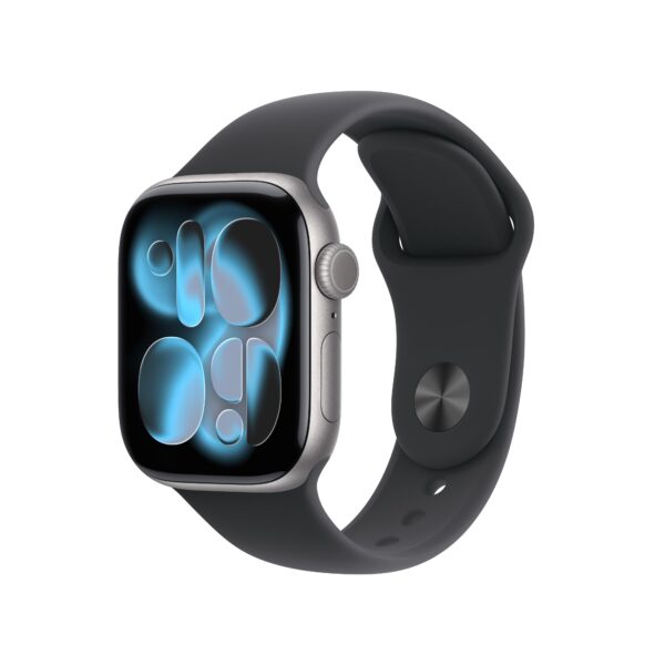 Apple Watch Series 11 GPS 42mm Space Grey Aluminium Case with Black Sport Band